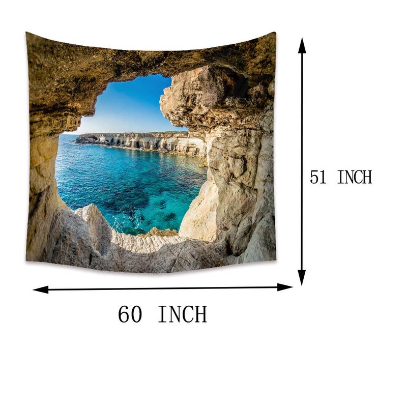 Llamazing Forest Tapestry - Magic Landscape for Living Room & Bedroom Decor (Sea, 60''L51''W) - Image 2